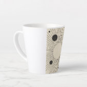 Retro ruimte kunst latte mok (Linkerhoek)