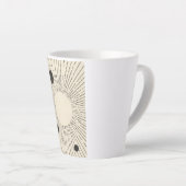 Retro ruimte kunst latte mok (Rechterhoek)