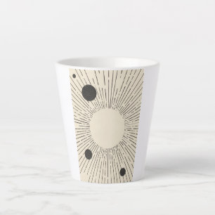 Retro ruimte kunst latte mok