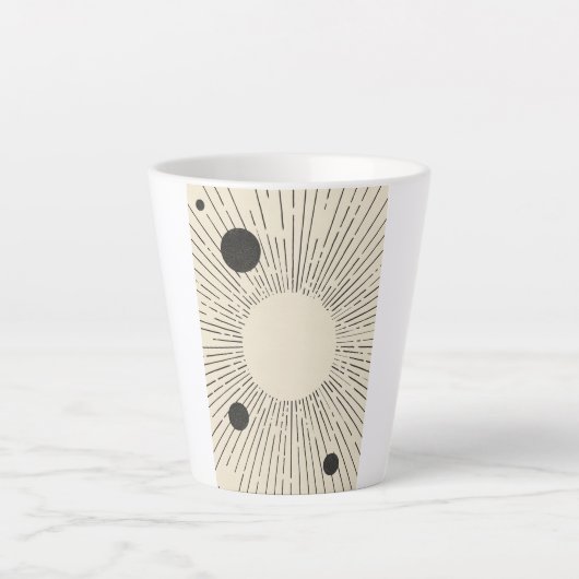 Retro ruimte kunst latte mok (Voorkant)