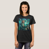 Retro ruimte meisje t-shirt (Voorkant volledig)