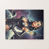 Retro ruimte pin-up legpuzzel (Horizontaal)