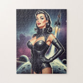 Retro ruimte pin-up legpuzzel (Verticaal)