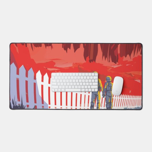 Retro ruimte Poster van Kepler-186f. Bureaumat (Keyboard & Muis)