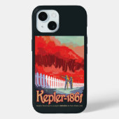 Retro ruimte Poster van Kepler-186f. Case-Mate iPhone Case (Achterkant)