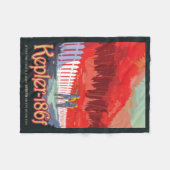 Retro ruimte Poster van Kepler-186f. Fleece Deken (Voorkant (Horizontaal))