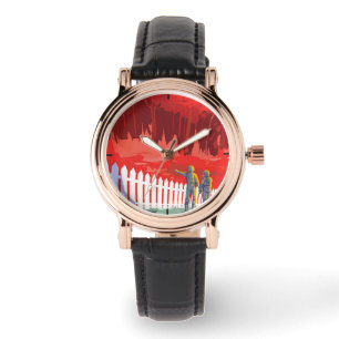 Retro ruimte Poster van Kepler-186f. Horloge