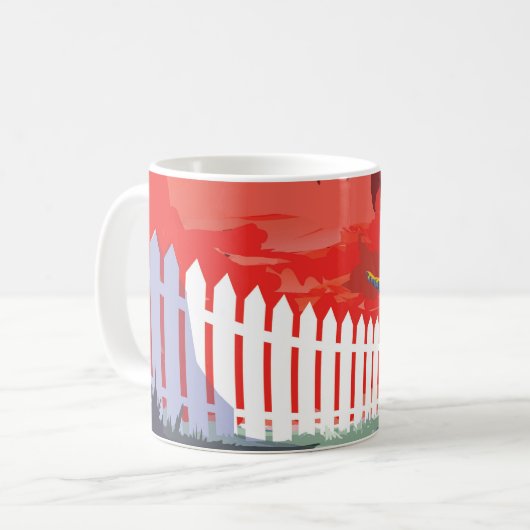 Retro ruimte Poster van Kepler-186f. Koffiemok (Voorkant links)