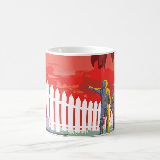 Retro ruimte Poster van Kepler-186f. Koffiemok (Center)