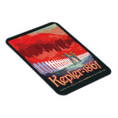 Retro ruimte Poster van Kepler-186f. Magneet (Rechterzijde)