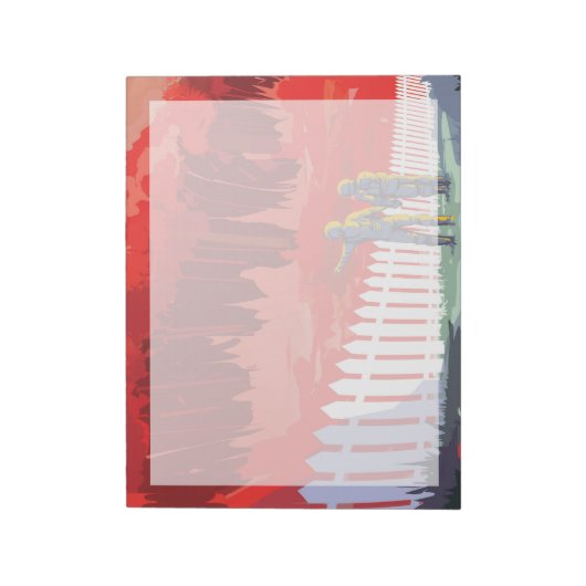 Retro ruimte Poster van Kepler-186f. Notitieblok (Linkerzijde)