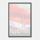 Retro ruimte Poster van Kepler-186f. Post-it® Notes (Voorkant)