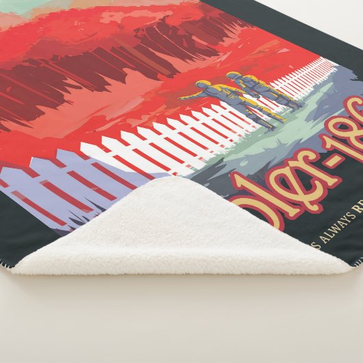 Retro ruimte Poster van Kepler-186f. Sherpa Deken (3/4)