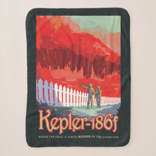 Retro ruimte Poster van Kepler-186f. Sherpa Deken