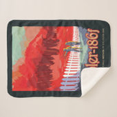 Retro ruimte Poster van Kepler-186f. Sherpa Deken (Voorkant (horizontaal))