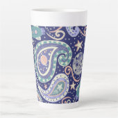 Retro ruimte sterrenstelsel ontwerp latte mok (Voorkant)