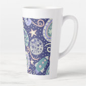 Retro ruimte sterrenstelsel ontwerp latte mok (Rechts)