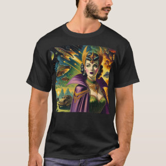 Retro ruimtecommandant t-shirt