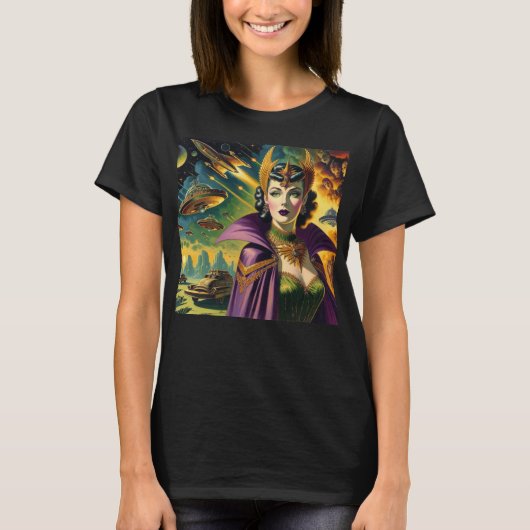 Retro ruimtecommandant t-shirt (Voorkant)