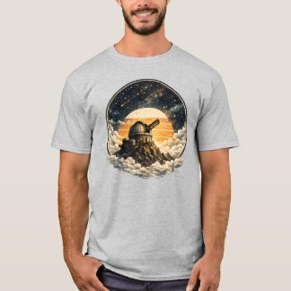 Retro-ruimteobservatorium Vintage-astronomie Zonso T-shirt