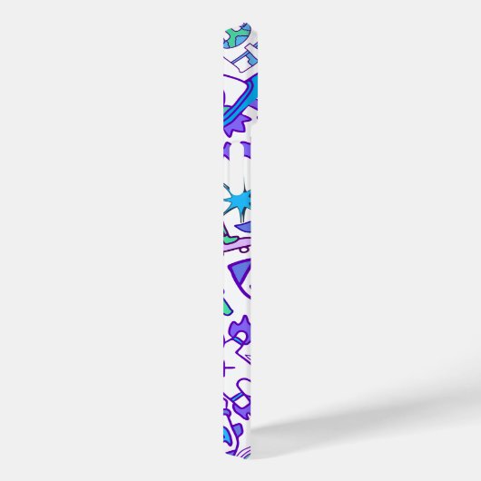 Retro-ruimtepatroon Case-Mate iPhone Case (Achterkant / Rechts)