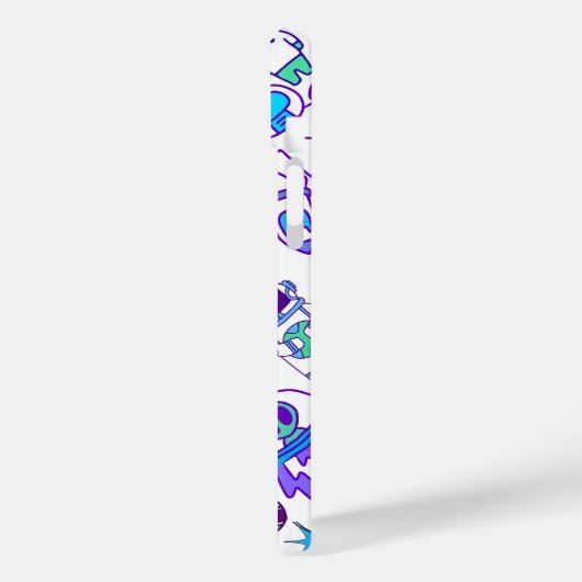 Retro-ruimtepatroon Case-Mate iPhone Case (Achterkant / Links)