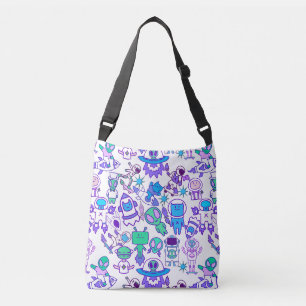 Retro ruimtepatroon Geen BG Crossbody Tas
