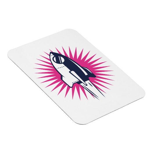 Retro ruimteraket magneet (Rechterzijde)