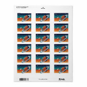 Retro Ruimtereis Etiket (Full Sheet)