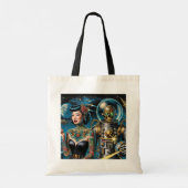 Retro-ruimtereizigers Tote Bag (Achterkant)