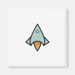 Retro-ruimteschip Magneet