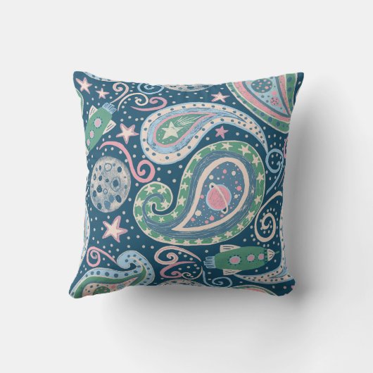 retro-ruimtestelsel kussen (Achterkant)