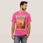 Retro ruimtetoerisme Mars Olympus Mons Mountain Cl T-shirt (Voorkant volledig)