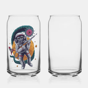 Retro Ruimtevaarder Kosmisch Wezen Sci-Fi Avontuur Blikvorm Glas