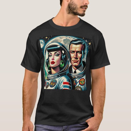 Retro-ruimtevaarders T-shirt (Voorkant)