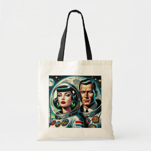 Retro-ruimtevaarders Tote Bag