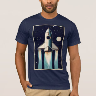 Retro Ruimtevaart Schip Jaren 50 T-shirt