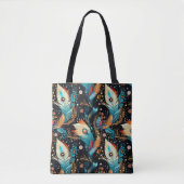 Retro Ruimteverkenning Melkweg Tote Bag (Voorkant)