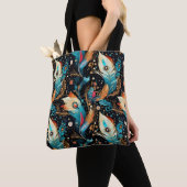 Retro Ruimteverkenning Melkweg Tote Bag (Dichtbij)