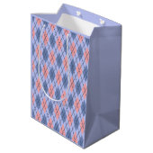 Retro ruitpatroon.  medium cadeauzakje (Achterkant Gekanteld)