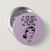 Retro Rule Breaker Button (Voorkant /achterkant)