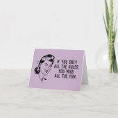 Retro Rule Breaker Kaart (Voorkant)