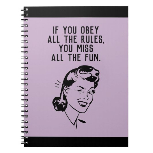 Retro Rule Breaker Spiral Photo Notitieboek (Voorkant)