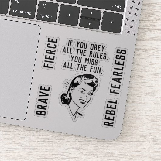 Retro Rule Breaker Sticker (Detail)