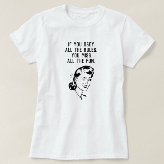 Retro Rule Breaker Woman T-Shirt (Design voorkant)