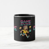 Retro Runner "Game Over" Pixel Art Design Mok (Midden)