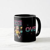 Retro Runner "Game Over" Pixel Art Design Mok (Voorkant rechts)