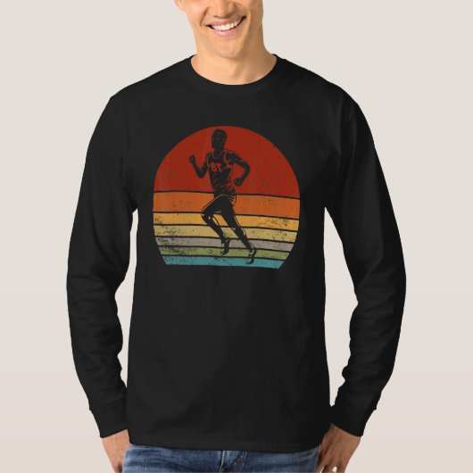 Retro Runner Runner Silhouet Running 60 T-shirt (Voorkant)