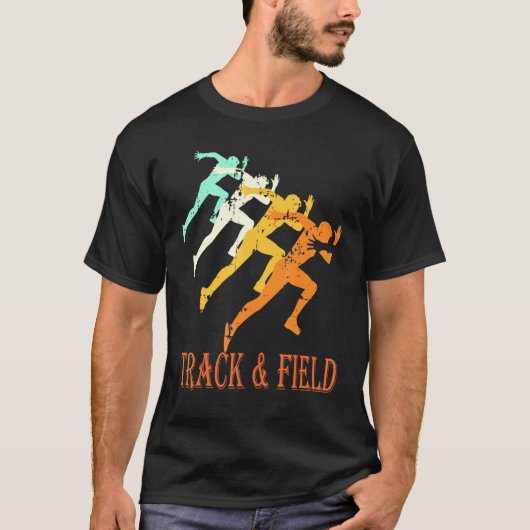 Retro Running  Track and Field T-shirt (Voorkant)