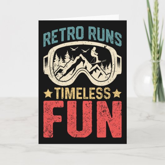 Retro Runs Timeless Fun Skiënneringen  Kaart (Voorkant)